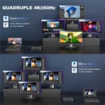 WAVLINK UG69PD8 Pro 18-in-1 DP / HD 5K Quadruple Display USB C Universal Docking Station - Image 5