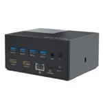 WAVLINK UG76PD2 3.5mm Audio, Gigabit Network Port Dual HD Universal Docking Station