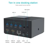 WAVLINK UG76PD2 3.5mm Audio, Gigabit Network Port Dual HD Universal Docking Station - Image 3
