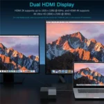 WAVLINK UG76PD2 3.5mm Audio, Gigabit Network Port Dual HD Universal Docking Station - Image 5