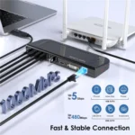 WAVLINK UG49DK4 Universal Laptop Docking Station Dual Monitor Supports DVI / HDMI / VGA - Image 11