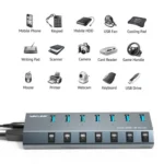 WAVLINK UH3076 5Gbps 7-port USB 3.0 Hub with Independent Switch and LED Indicator - Image 5