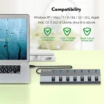 WAVLINK UH3076 5Gbps 7-port USB 3.0 Hub with Independent Switch and LED Indicator - Image 6
