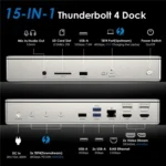 WAVLINK UTD41 PRO RJ45 / Audio / SD Card Reader 15-in-1 Thunderbolt 4 Docking Station - Image 3