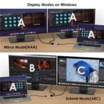 WAVLINK UHP510 Pro 87W PD Charging USB C to Dual HD Converter 4K 60Hz Monitor Adapter - Image 4