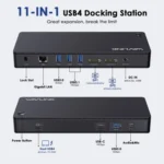 WAVLINK UTD22 Support 96W Laptop Charging USB4 Docking Station Dual Monitor USB-C Hub - Image 3