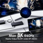 WAVLINK UTD22 Support 96W Laptop Charging USB4 Docking Station Dual Monitor USB-C Hub - Image 5