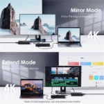 WAVLINK UTD22 Support 96W Laptop Charging USB4 Docking Station Dual Monitor USB-C Hub - Image 6