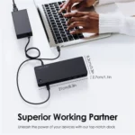 WAVLINK UTD22 Support 96W Laptop Charging USB4 Docking Station Dual Monitor USB-C Hub - Image 10