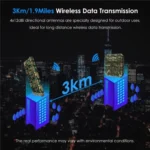 WAVLINK WN573HP3 Built-In 12dBi Directional Antenna Outdoor AX3000 Dual Band Repeater - Image 5