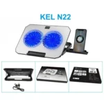 N22 Dual USB Ports Adjustable Laptop Stand Portable Cooling Pad with Phone Holder - Image 6