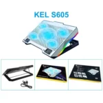 S605 RGB Light 5 Silent Fans Adjustable Height Stand Gaming Laptop Cooling Pad - Image 7