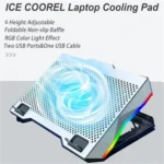 S601 RGB Light Notebook Cooler Adjustable Height Gaming Laptop Cooling Pad - Image 4