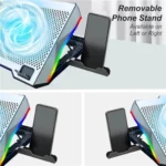 S601 RGB Light Notebook Cooler Adjustable Height Gaming Laptop Cooling Pad - Image 5