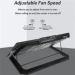 S601 RGB Light Notebook Cooler Adjustable Height Gaming Laptop Cooling Pad - Image 6