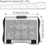 S601 RGB Light Notebook Cooler Adjustable Height Gaming Laptop Cooling Pad - Image 7