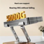 J27 Desktop Foldable Rotating Wooden Base Tablets Laptops Metal Cooling Holder - Image 4