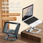 J30 Portable Desktop Adjustable Foldable Alloy Steel Laptop Cooling Stand - Image 3