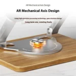 J31 Foldable 360-Degree Rotating Laptop Metal Wood Cooling Stand - Image 3