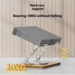 J31 Foldable 360-Degree Rotating Laptop Metal Wood Cooling Stand - Image 5