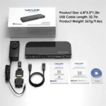 WAVLINK UG49DK1 For Windows Mac Android 13 In 1 USB-C Hub Dual Display Docking Station - Image 10