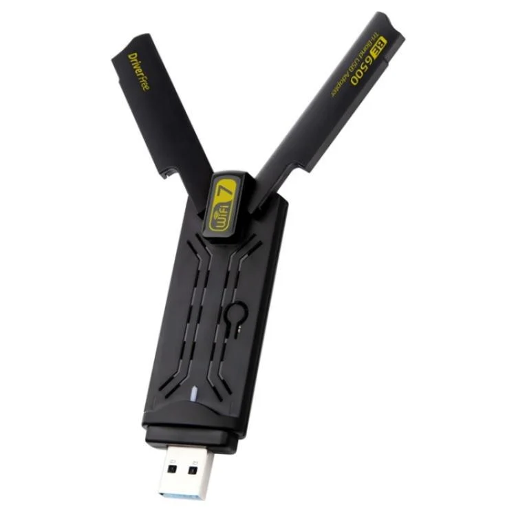 SYA0027889.webp BE6500 Wireless Network Card Driver Free 6500M Tri Band WiFi 7 USB 3.0 Adapter for PC - Image 1