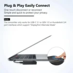 BOVBOX 091-TC For Phone Projector USB C Wireless Transmitter And Receiver Video Extender - Image 10