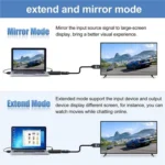 HD2 Video Streaming Gaming HDMI 2.0b to DisplayPort 1.4 Adapter 4K 60Hz/HDCP 2.3 Converter - Image 2