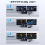 FD 1X2 4K 144HZ Audio Extractor Splitter DisplayPort 1.4 to Dual DisplayPort MST Hub - Image 4