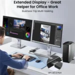 FD 1X2 4K 144HZ Audio Extractor Splitter DisplayPort 1.4 to Dual DisplayPort MST Hub - Image 5