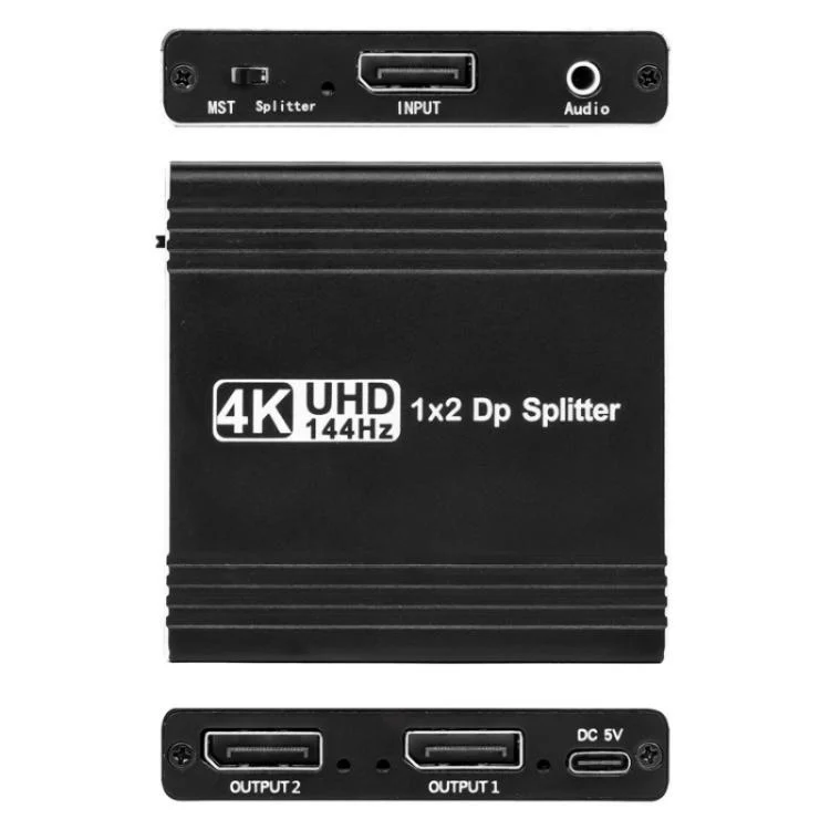 SYA0028392_B9.webp FD 1X2 4K 144HZ Audio Extractor Splitter DisplayPort 1.4 to Dual DisplayPort MST Hub - Image 10