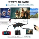 Q2-4 Wth Remote Control UHD 4K Resolution Switcher HDMI Switch 4K 3 In 1 Out Splitter - Image 4