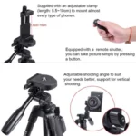 YUNTENG 5208 Professional Tripod Stand with BT Remote For DSLR SLR Camera Phone - Image 5