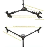 YUNTENG 900L DV Camera Photography Tripod Base Stand Universal Folding 3 Wheels Pulley - Image 6