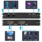 C10 With Mic Input / Audio Output 4K HDMI Video Capture Card Live Streaming USB 3.1 Adapter - Image 2