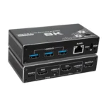 K1 2 Ports HDCP 2.3 RJ45 USB 3.0 Hubs Adapter 4K 120Hz HDMI 2.0b USB-C KVM Switch - Image 2
