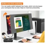 K1 2 Ports HDCP 2.3 RJ45 USB 3.0 Hubs Adapter 4K 120Hz HDMI 2.0b USB-C KVM Switch - Image 6