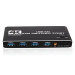 K2-1 Monitor Sharing 4K 60Hz KVM Switch 2 In 1 Out USB 3.0 HDMI 2.0 Remote Control Switcher - Image 2