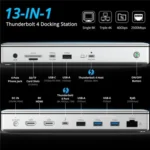 WAVLINK UTD45 96W Charging 8K / 4K Display Thunderbolt 4 Docking Station 13-in-1 Hub - Image 3