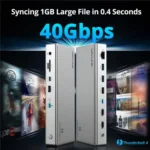 WAVLINK UTD45 96W Charging 8K / 4K Display Thunderbolt 4 Docking Station 13-in-1 Hub - Image 7