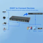 RCA 4 In 3 Out AV Audio Video Signal Composite Switcher AV Switch Splitter Box - Image 9