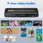 JQF2 4K Seamless Switcher Screen Splitter Multiple Display Modes 6 in 1 Out HDMI Multiviewer - Image 4