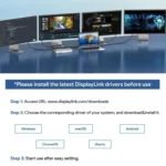 WAVLINK UG69PD12 DisplayLink Docking Station Quad  Monitors For Laptops M1 / M2 / Mac & Windows - Image 11