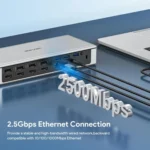 WAVLINK UG69PD12 DisplayLink Docking Station Quad  Monitors For Laptops M1 / M2 / Mac & Windows - Image 7