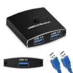 U3 USB Drive Printer Sharing Splitter USB 3.0 Bidirectional Switch 1 Input 2 Output Hub
