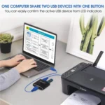 U3 USB Drive Printer Sharing Splitter USB 3.0 Bidirectional Switch 1 Input 2 Output Hub - Image 3