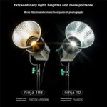 VILTROX Ninja 10 5600K Professional Photography Studio Fill Light 120W LED Video Light - Image 12