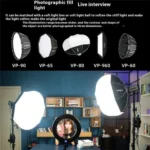 VILTROX Ninja 10 5600K Professional Photography Studio Fill Light 120W LED Video Light - Image 5