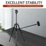 JMARY MT-21 Aluminum Alloy Tripod Extension Rod Desktop Livestream Shooting Arm - Image 2