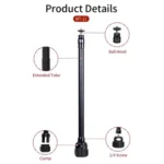 JMARY MT-21 Aluminum Alloy Tripod Extension Rod Desktop Livestream Shooting Arm - Image 4
